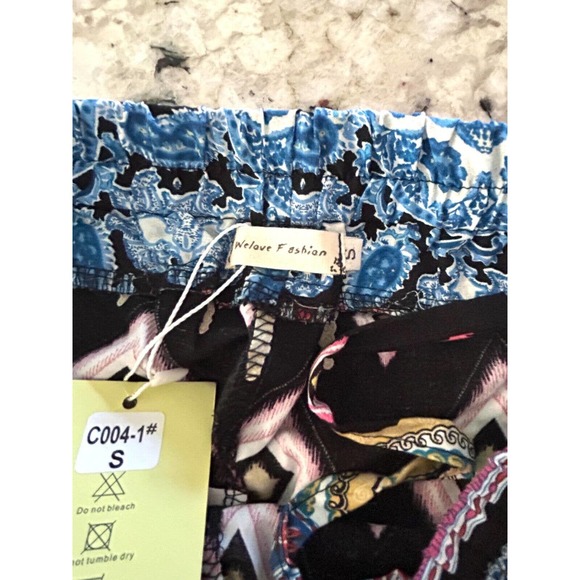 We Love Fashion Palazzo Pants Women's S Wide Leg High Waist Boho Hippie - Picture 5 of 14